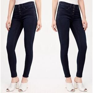 Anthropologie Pilcro Script Dark Wash Skinny Jeans Size 27